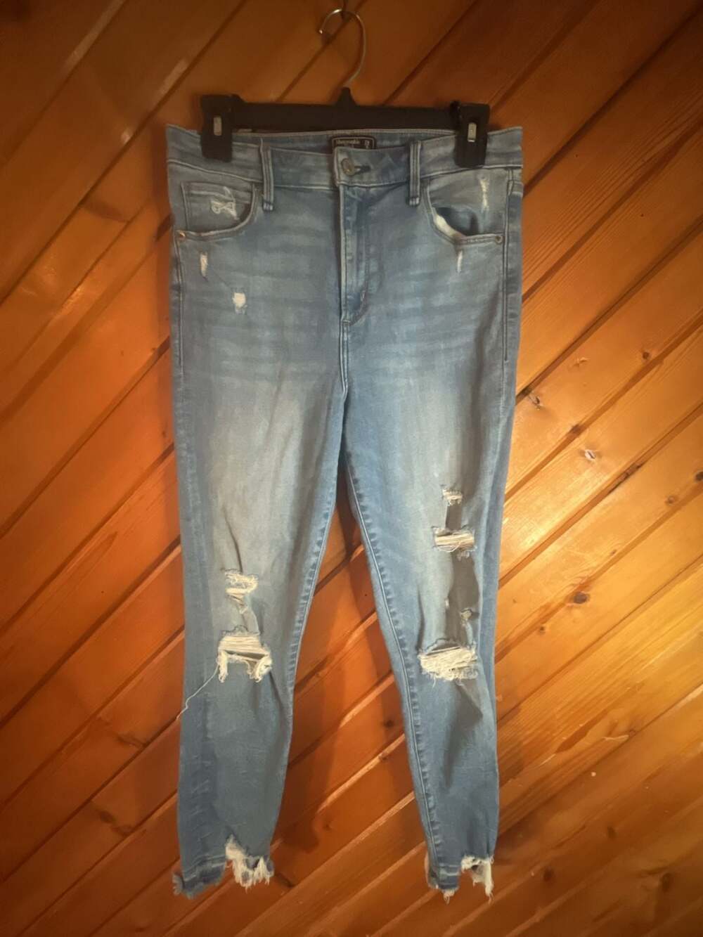 Abercrombie & Fitch Simone High Rise Ankle Distressed Skinny Jeans Size 29 8R